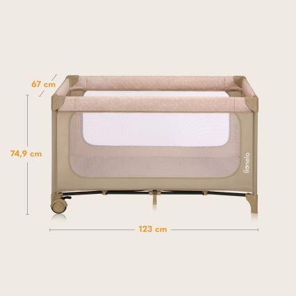 Lionelo - Lettino da viaggio JASMIN EASY FOLD Beige Sand