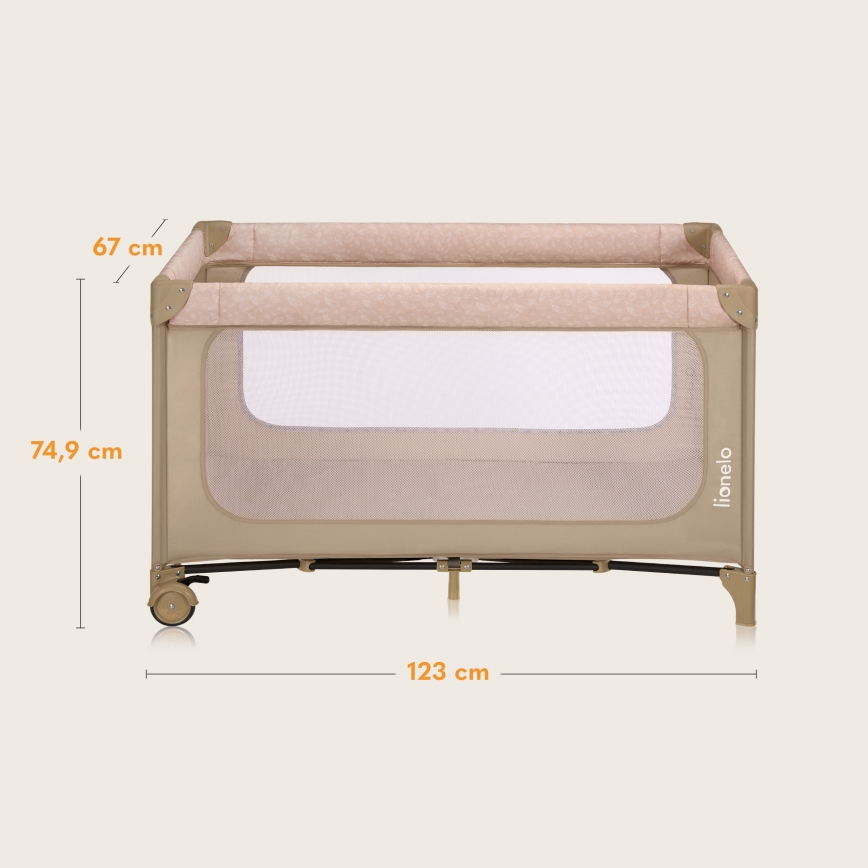 Lionelo - Lettino da viaggio JASMIN EASY FOLD Beige Sand
