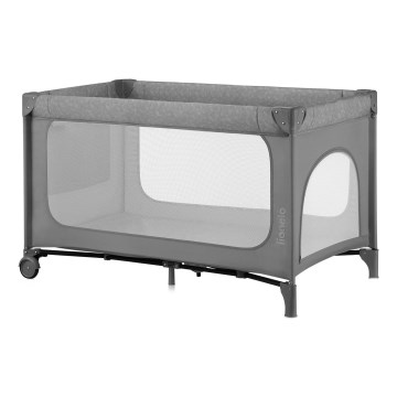 Lionelo - Lettino da viaggio JASMIN EASY FOLD Grey Stone