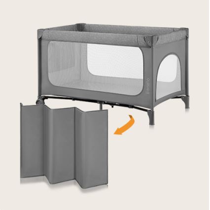 Lionelo - Lettino da viaggio JASMIN EASY FOLD Grey Stone