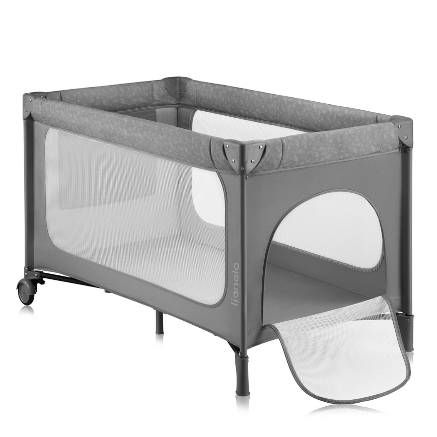 Lionelo - Lettino da viaggio JASMIN EASY FOLD Grey Stone
