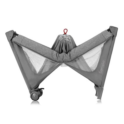 Lionelo - Lettino da viaggio JASMIN EASY FOLD Grey Stone
