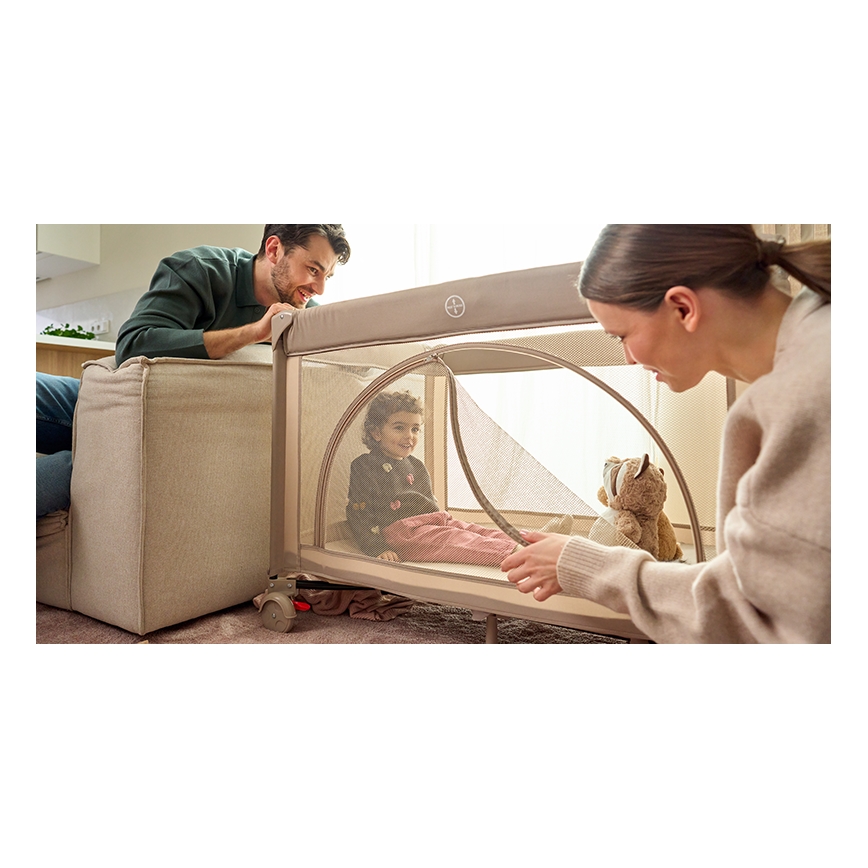 Lionelo - Lettino da viaggio LAURA Beige Sabbia