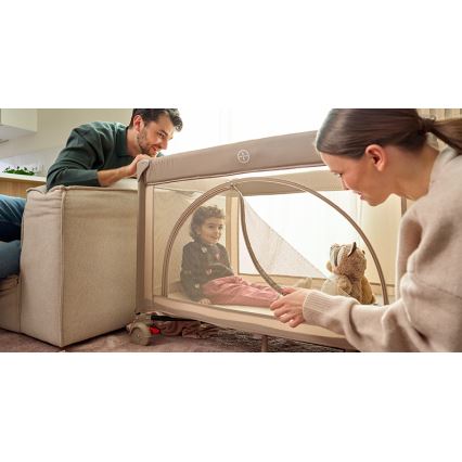 Lionelo - Lettino da viaggio LAURA Beige Sand