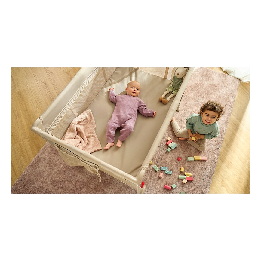 Lionelo - Lettino da viaggio LAURA Beige Sand