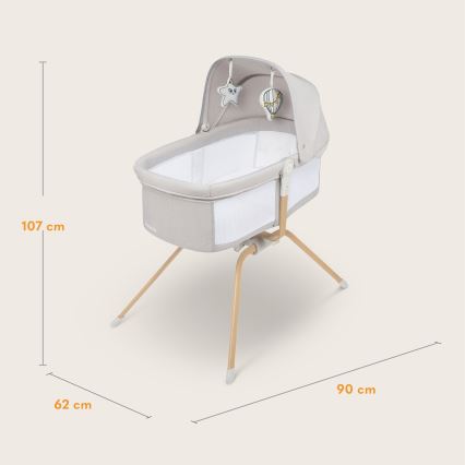 Lionelo - Lettino da viaggio MALIN EVO Beige Naturale