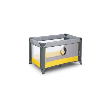 Lionelo - Lettino da viaggio STEFI grigio/giallo