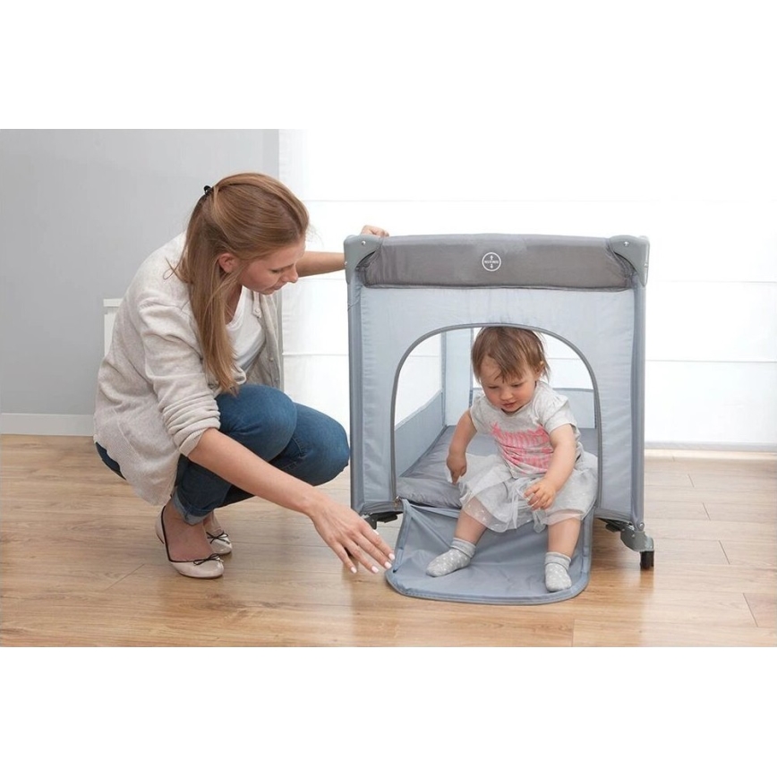 Lionelo - Lettino da viaggio STEFI grigio