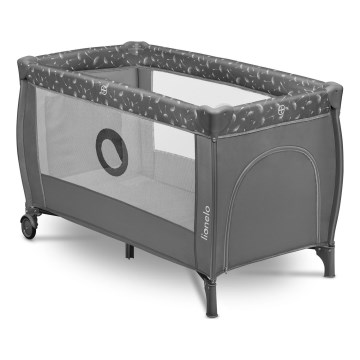 Lionelo - Lettino da viaggio STEFI PLUS Grigio/Bianco