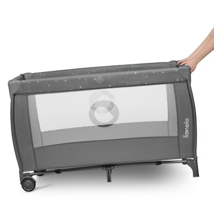 Lionelo - Lettino da viaggio STEFI PLUS Grigio Multicolore