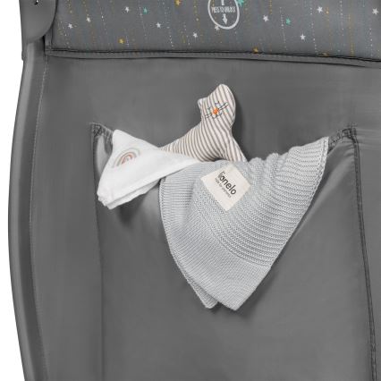 Lionelo - Lettino da viaggio STEFI PLUS Grigio Multicolore