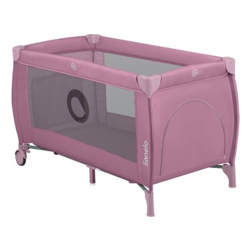 Lionelo - Lettino da viaggio STEFI PLUS Magnolia Rosa