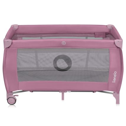 Lionelo - Lettino da viaggio STEFI PLUS Magnolia Rosa