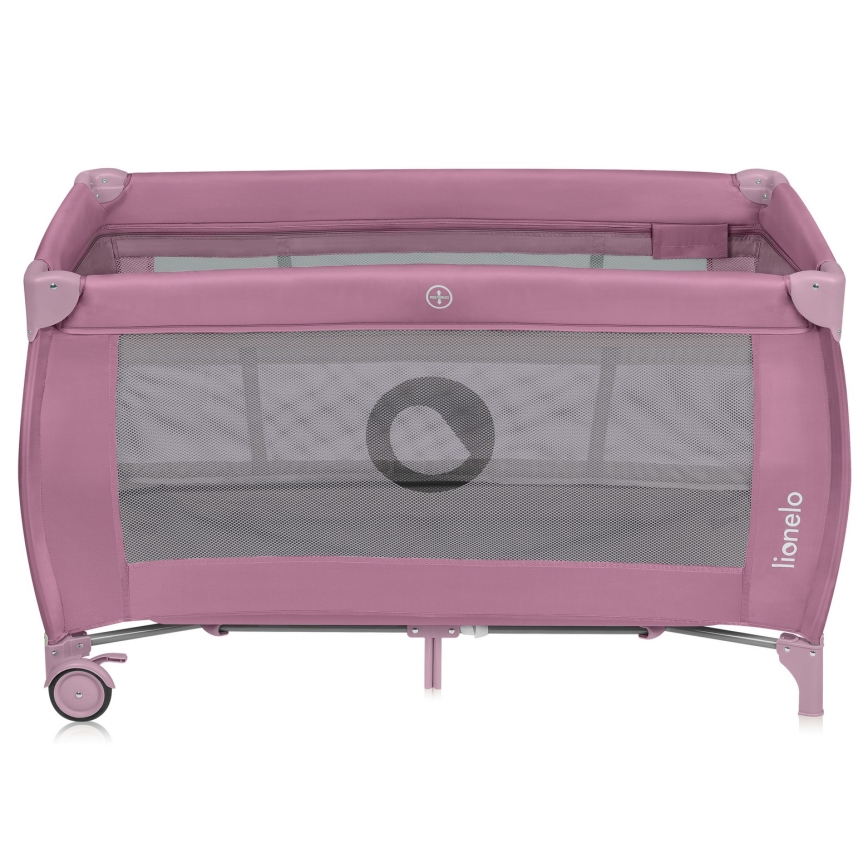 Lionelo - Lettino da viaggio STEFI PLUS Magnolia Rosa