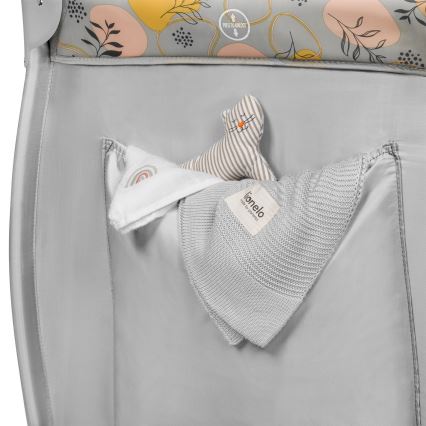 Lionelo - Lettino da viaggio STEFI PLUS Rosa e Giallo