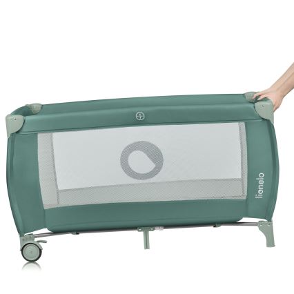 Lionelo - Lettino da viaggio STEFI PLUS Verde oliva