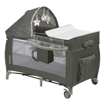 Lionelo - Lettino da viaggio SVEN PLUS Beige Oliva