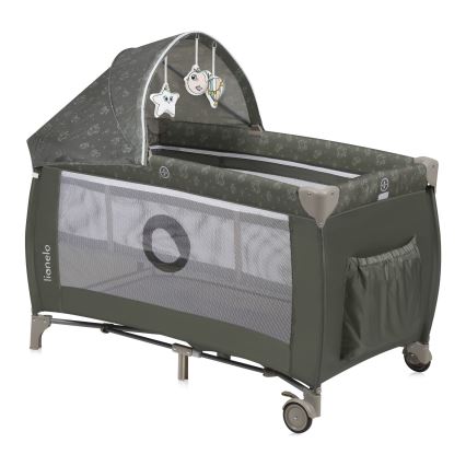 Lionelo - Lettino da viaggio SVEN PLUS Beige Oliva