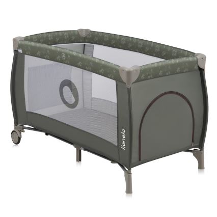 Lionelo - Lettino da viaggio SVEN PLUS Beige Oliva