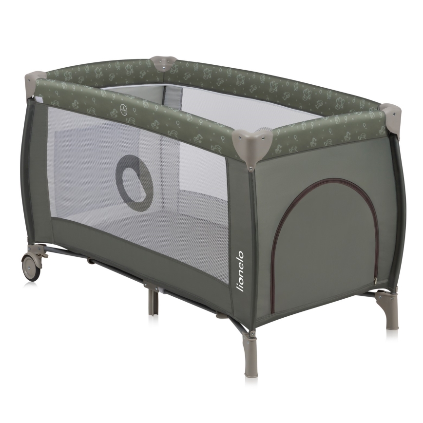 Lionelo - Lettino da viaggio SVEN PLUS Beige Oliva