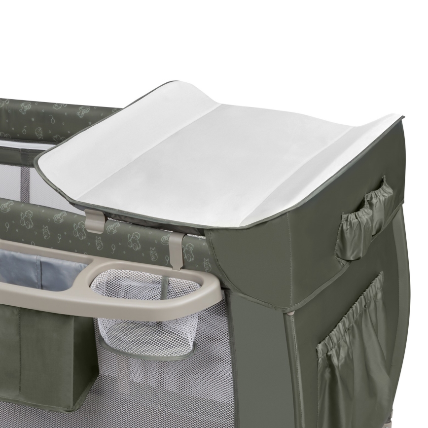 Lionelo - Lettino da viaggio SVEN PLUS Beige Oliva