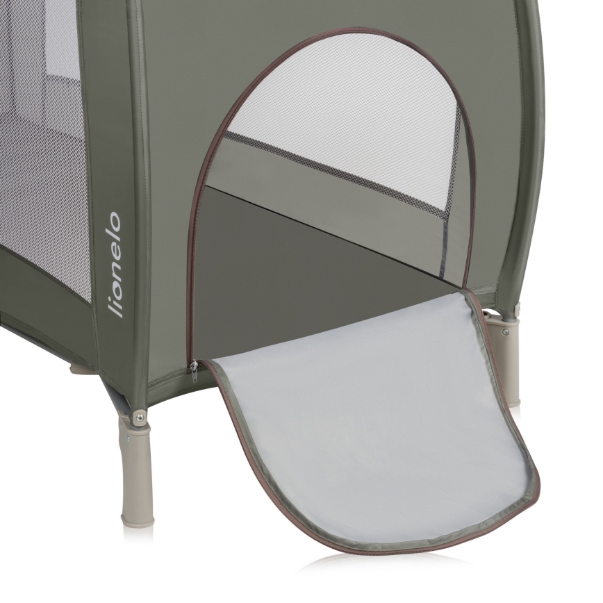 Lionelo - Lettino da viaggio SVEN PLUS Beige Oliva