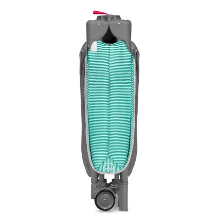 Lionelo - Lettino da viaggio SVEN PLUS grigio/turchese