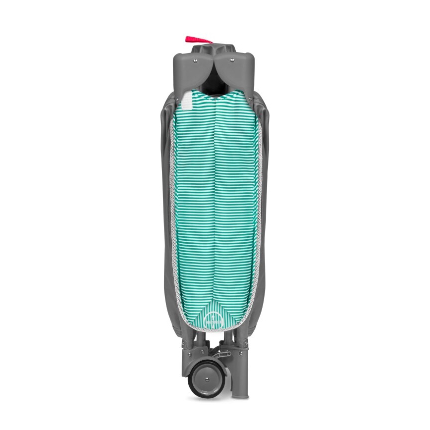 Lionelo - Lettino da viaggio SVEN PLUS grigio/turchese