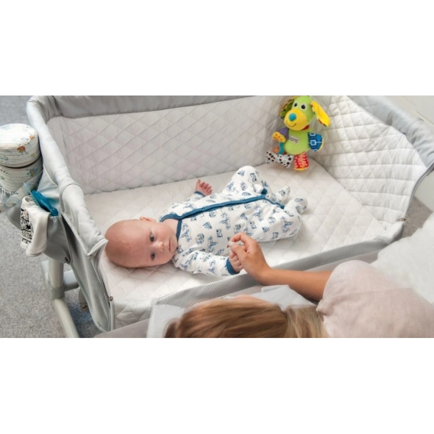 Lionelo - Lettino da viaggio THEO Concrete