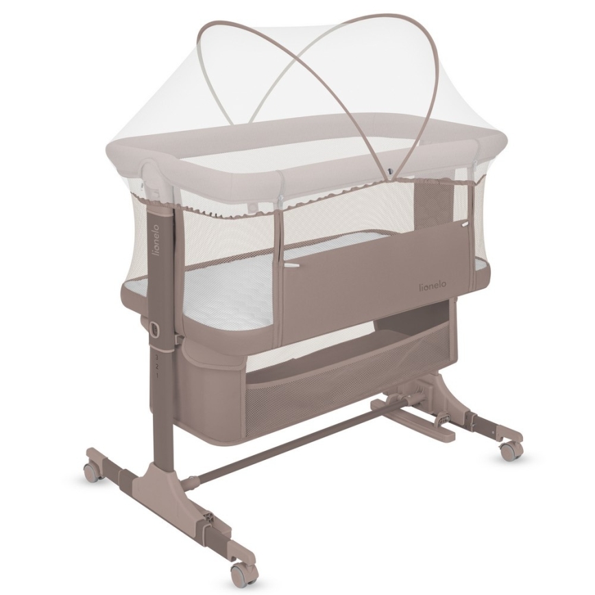Lionelo - Lettino per bambini 3 in 1 JODIE Beige Taupe