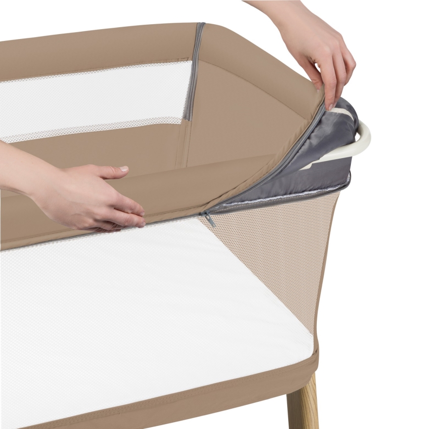 Lionelo - Lettino per bambini 5 in 1 THOMI PLUS Beige Caramello