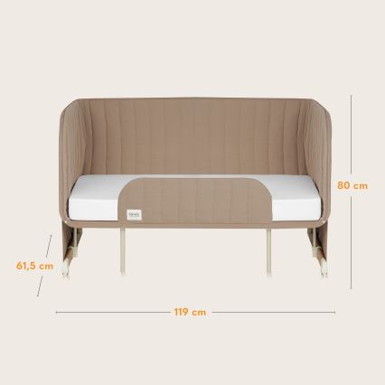 Lionelo - Lettino per bambini 5 in 1 THOMI PLUS Beige Caramello