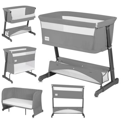 Lionelo - Lettino trasformabile 5 in 1 THOMI PLUS Grigio Cemento
