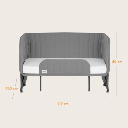 Lionelo - Lettino trasformabile 5 in 1 THOMI PLUS Grigio Cemento