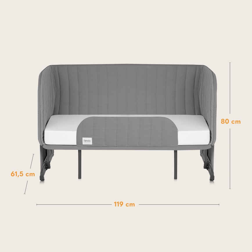Lionelo - Lettino trasformabile 5 in 1 THOMI PLUS Grigio Cemento