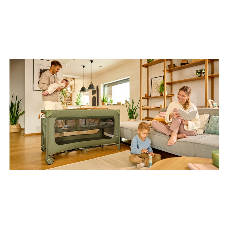 Lionelo - Letto da viaggio JASMIN EASY FOLD Verde Olive
