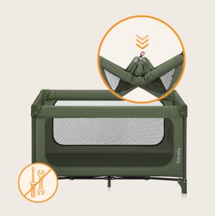 Lionelo - Letto da viaggio JASMIN EASY FOLD Verde Olive