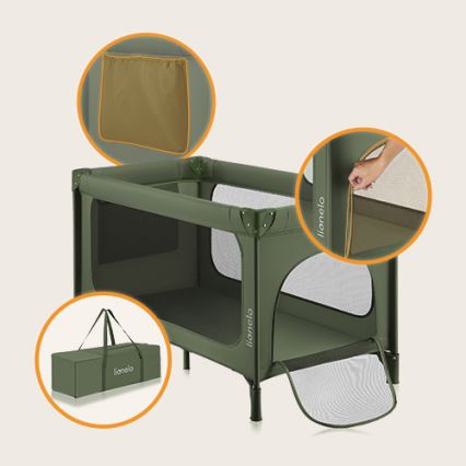 Lionelo - Letto da viaggio JASMIN EASY FOLD Verde Olive