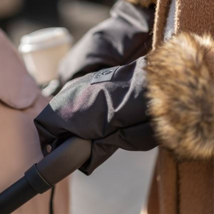 Lionelo - Manicotti per passeggino HANDMUFF Nero