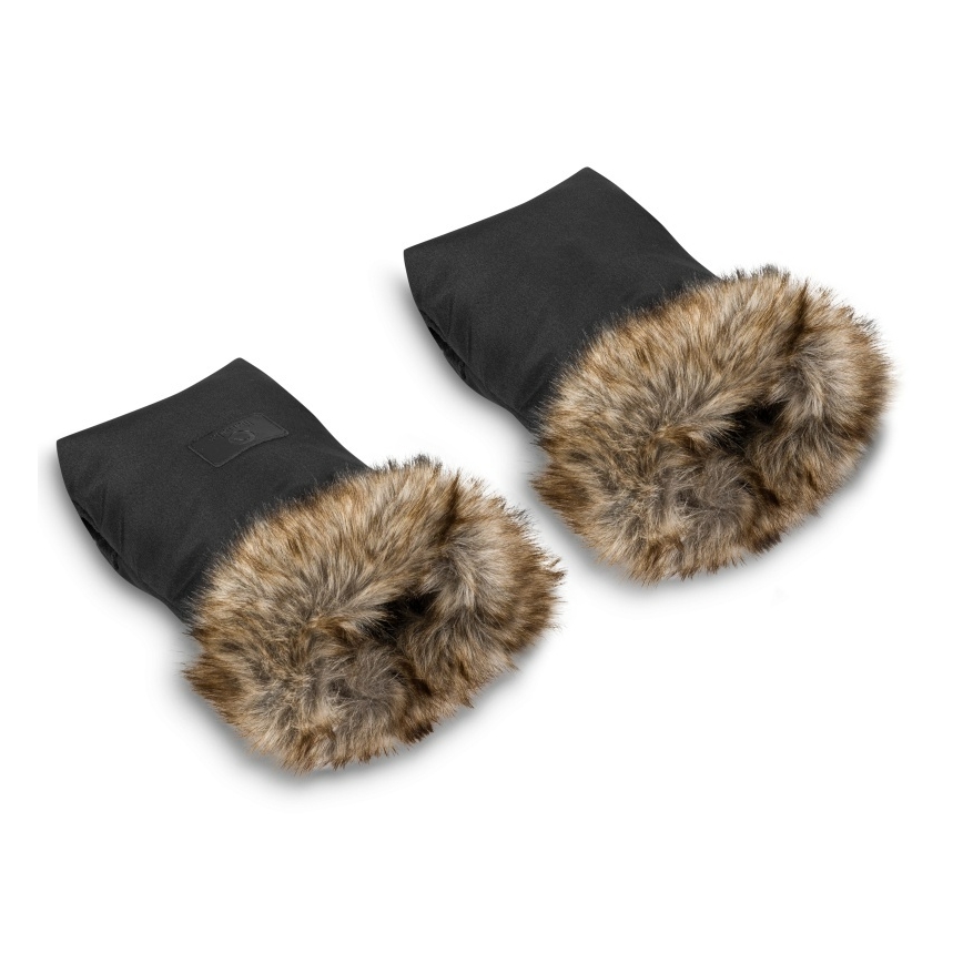 Lionelo - Manicotti per passeggino HANDMUFF Nero
