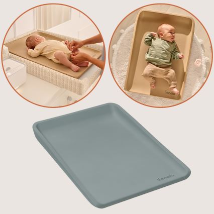 Lionelo - Materassino per il cambio pannolino MEGS 49x70 cm Grigio tortora