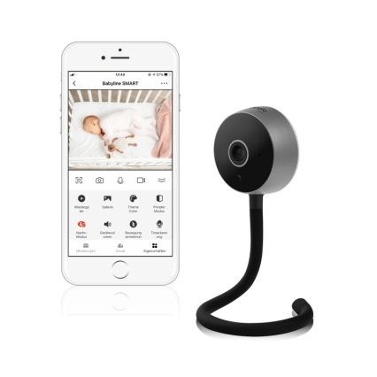 Lionelo - Monitor per bambini intelligente BABYLINE SMART Wi‑Fi Nero