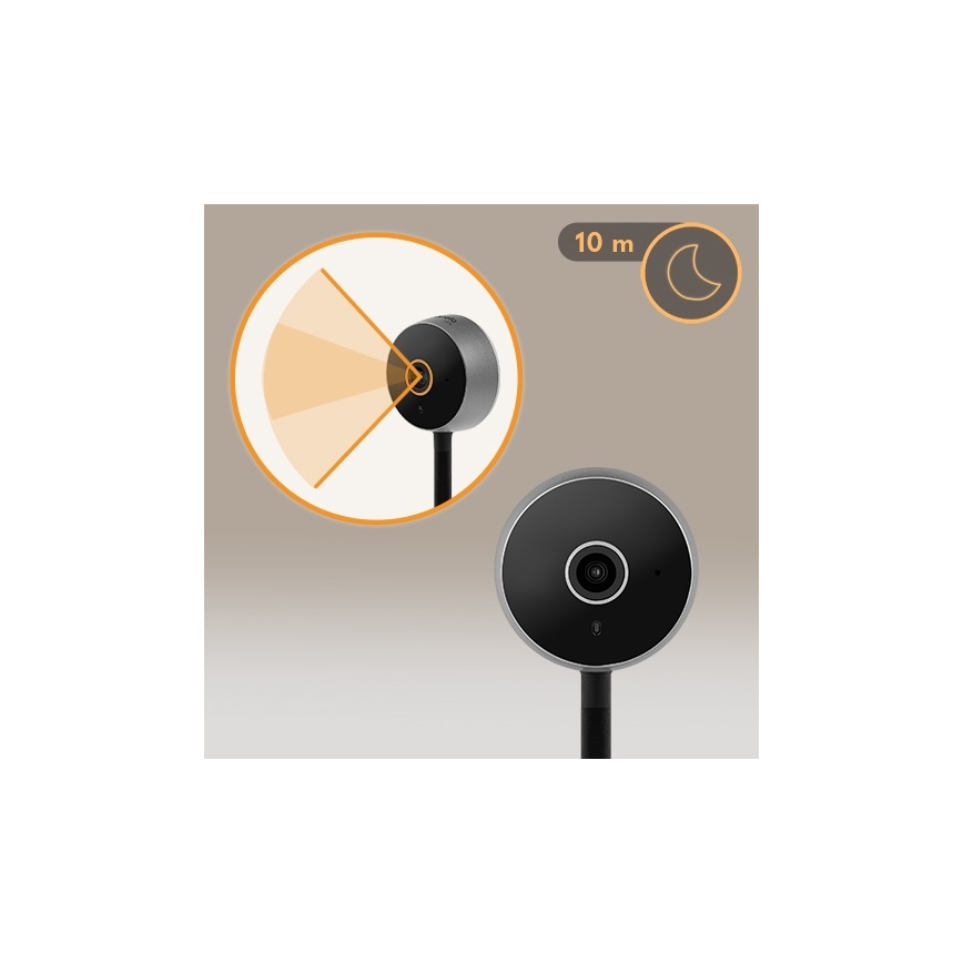 Lionelo - Monitor per bambini intelligente BABYLINE SMART Wi‑Fi Nero