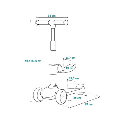 Lionelo - Monopattino 2 in 1 per bambini FRANKY rosa