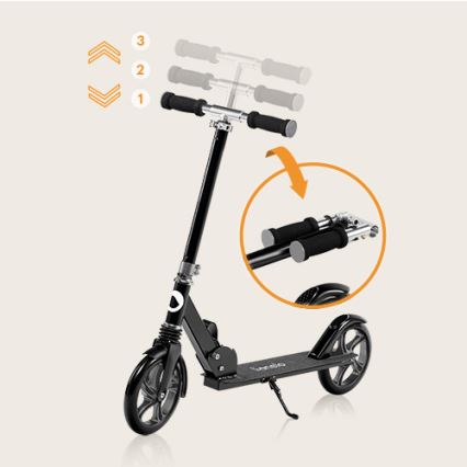 Lionelo - Monopattino per bambini LUCA nero