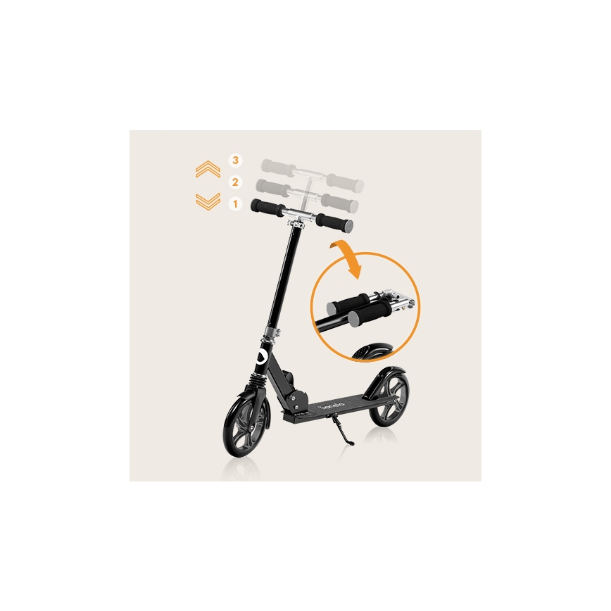 Lionelo - Monopattino per bambini LUCA nero