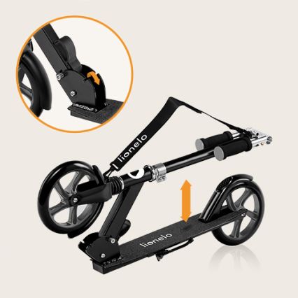 Lionelo - Monopattino per bambini LUCA nero