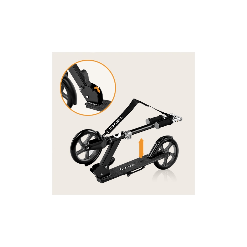 Lionelo - Monopattino per bambini LUCA nero
