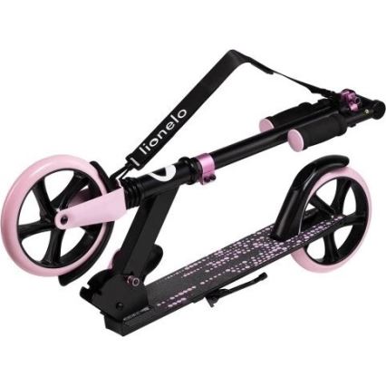 Lionelo - Monopattino per bambini LUCA nero/rosa