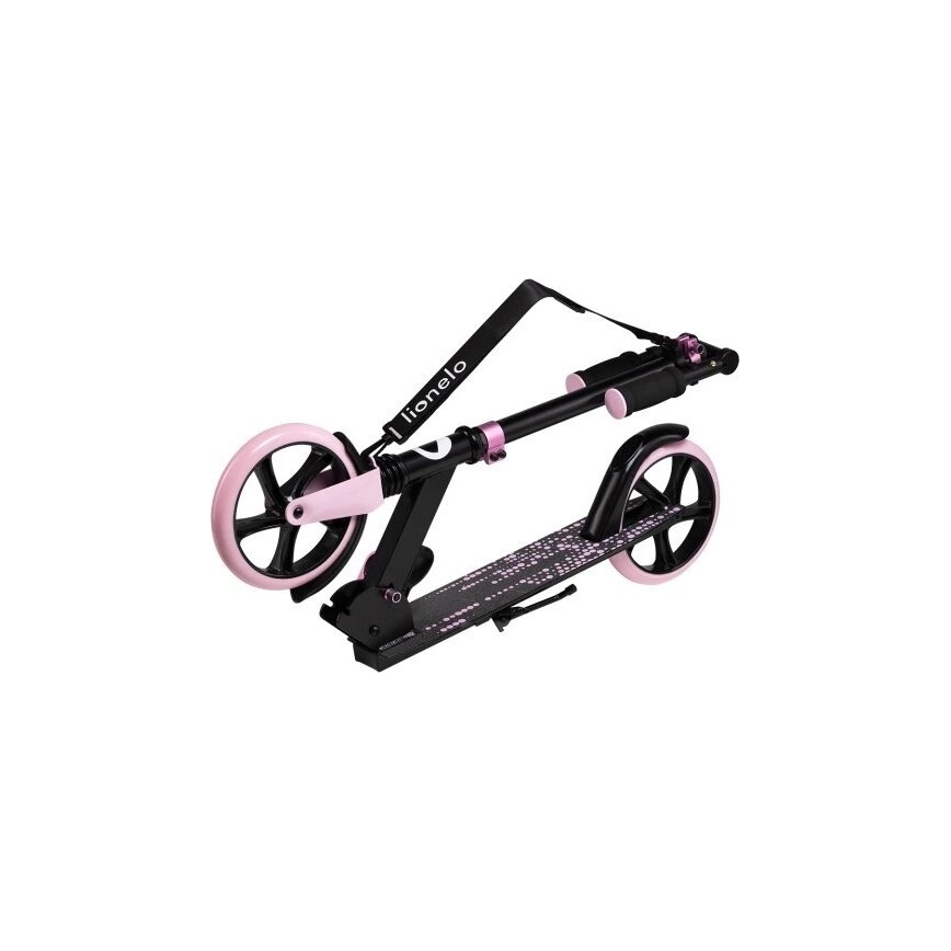 Lionelo - Monopattino per bambini LUCA nero/rosa